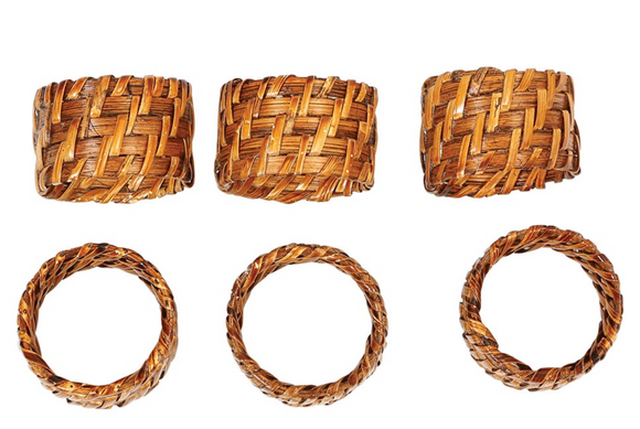 Hand-Woven Rattan Napkin Rings