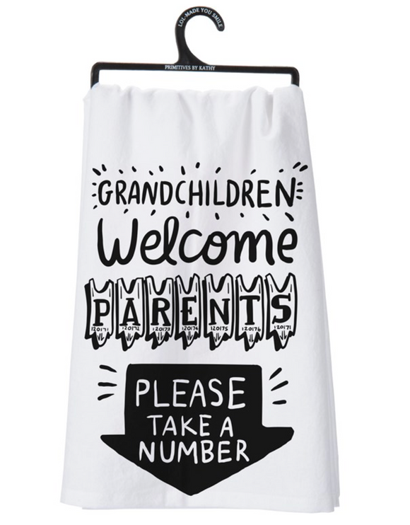 Grandchildren Welcome Tea Towel