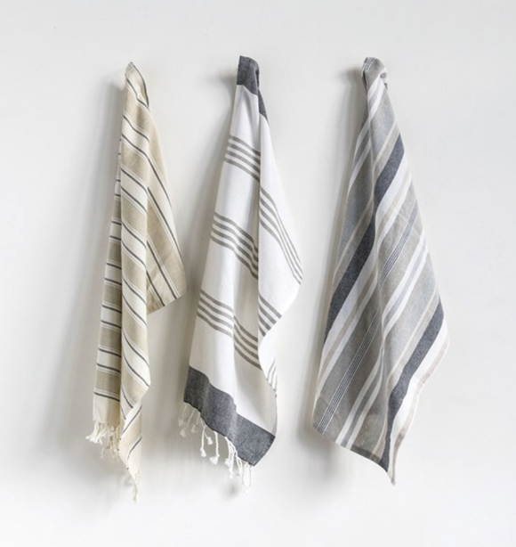Cotton Striped Tea Towel Set
