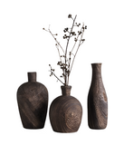 Charred Paulownia Wood Vase