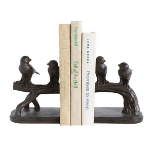 Bird on a Branch Bookend Set