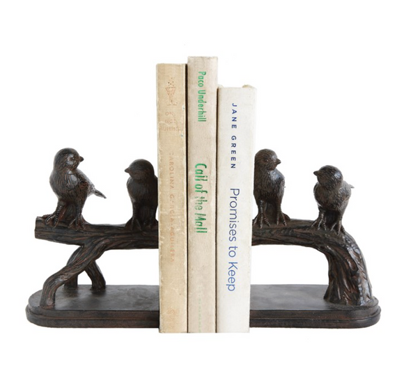 Bird on a Branch Bookend Set