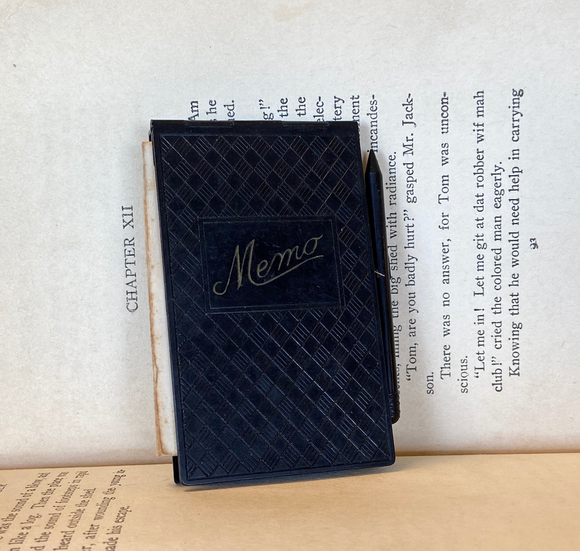 Vintage Mini Memo Pad & Pen