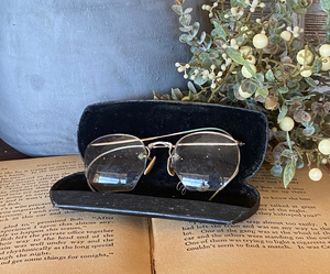 Old Curved Eye Glasses in Case