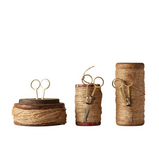 Wooden Spool w/ Jute & Scissors