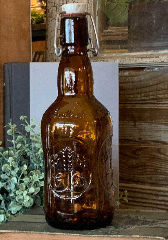 Vintage Glass Grolsch Beer Bottle