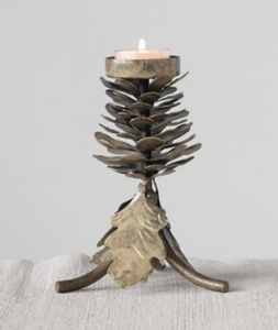 Brass Pinecone Tealight Holder