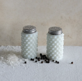 Milk Glass Hobnail Salt & Pepper Shaker Set