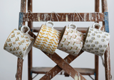 Floral Printed Stoneware Mug