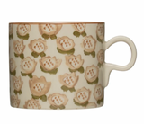 Floral Printed Stoneware Mug