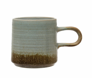 Blue & Brown Reactive-Glazed Mug