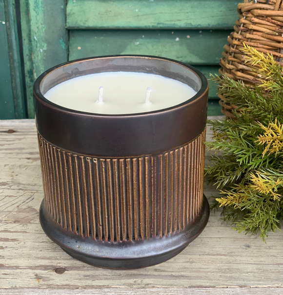 Spruce Groves + Pine 32oz Soy Candle in Pottery