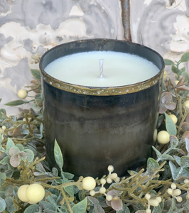 Tonka Bean 11oz Soy Candle in Metal Vessel