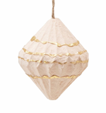 Handmade Geometric Paper Mache Ornament