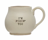 Stoneware Mug w/ Southern Saying & Wood Gift Box