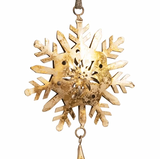 Metal Snowflake Ornament w/ Bell