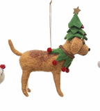 Felt Holiday Dog Ornament