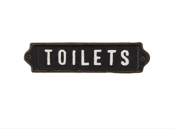 Iron Toilets Sign