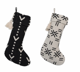 Stocking w/ Mudcloth Pattern & Tassels