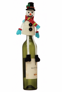 Wool Felt Snowman Bottle Topper