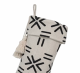 Stocking w/ Mudcloth Pattern & Tassels