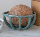 Handmade Stoneware Basket Bowl