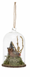 Holiday Woodland Glass Cloche Ornament