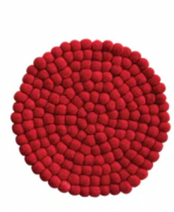 Handmade Wool Felt Ball Trivet