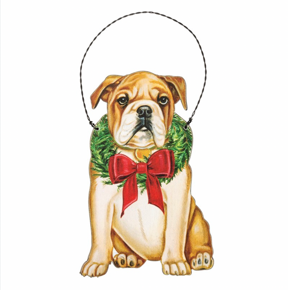 Christmas Bulldog Ornament