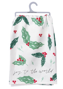 Joy To The World Printed Tea Towel