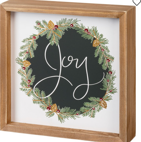 Decorative Joy Wooden Block Sign