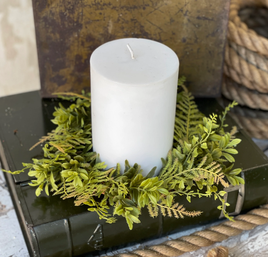 Cutleaf Fern Candle Ring – The Gentleman's Stache, DBA Mercantile 1858