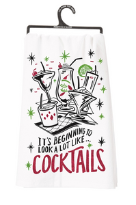 Cocktails Tea Towel