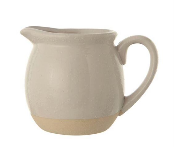 Natural Glazed & Matte Stoneware Pitcher