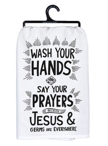 Jesus & Germs Tea Towel