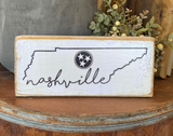 Handmade Tennessee City Block Sign