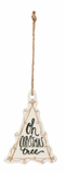 Stoneware Ornament with Holiday Saying