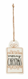 Stoneware Ornament with Holiday Saying