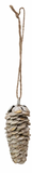 Metal Pinecone Ornament w/ Antique Finish