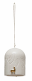 Porcelain Bell Ornaments w/ Holiday Scene
