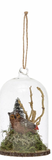 Holiday Woodland Glass Cloche Ornament