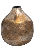 Crackle Gold Metal Vase