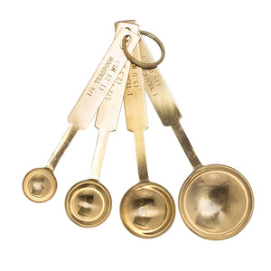 Gold Stainless Steel Measuring Spoon Set
