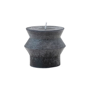 Unscented Black Totem Pillar Candle