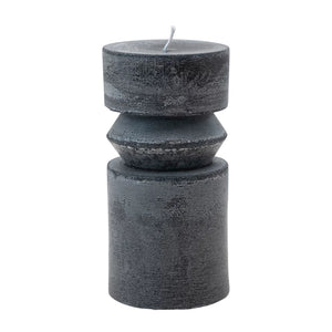 Unscented Black Pillar Candle