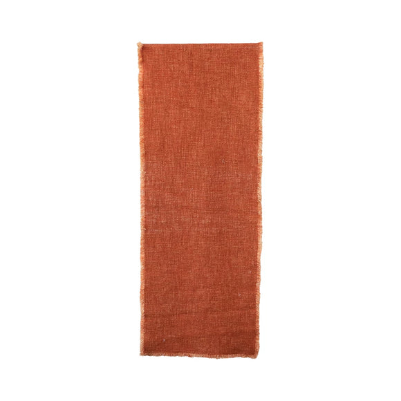 Terra-cotta Colored Linen Table Runner