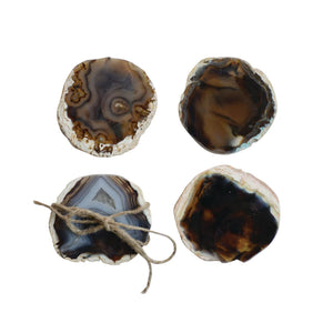 Round Agate Coaster Set