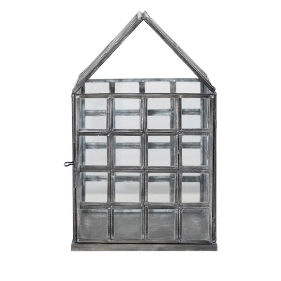 Metal & Glass Greenhouse Terrarium