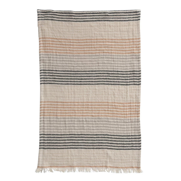 Multi-Colored Striped Yarn-Dyed Tea Towel