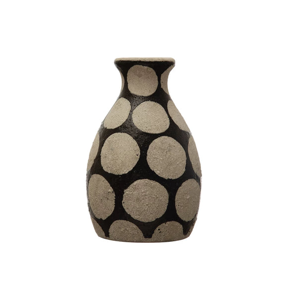 Black Wax-Relief Terra-cotta Vase